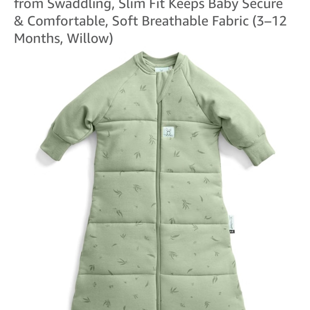Willow Green Baby Sleep Sack - Soft Zippered Sleep Bag